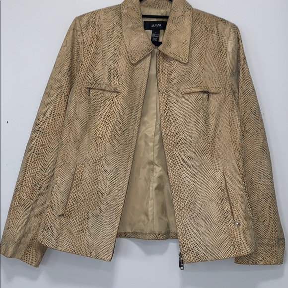 Alfani Jackets & Blazers - ALFANI embossed Leather jacket